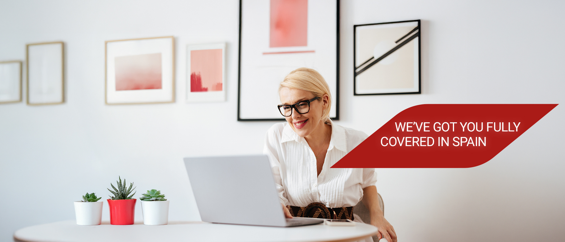 A woman checking her laptop