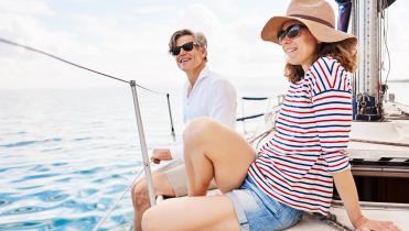 Couple on a boat deck